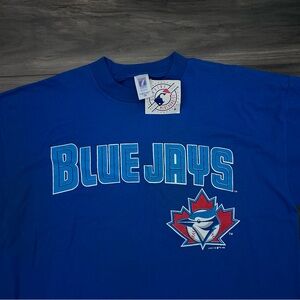 Vintage 90s Logo 7 Toronto Blue Jays Short Sleeve Shirt Mens Size 2XL XXL New